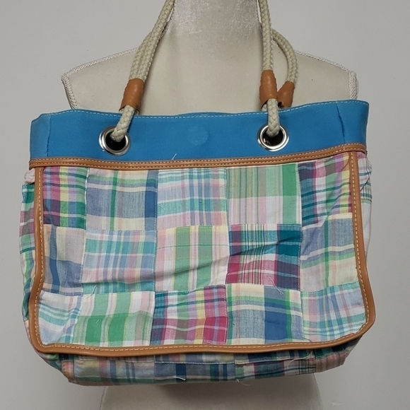 Strada Reversible Canvas Tote NWT Blue or Madra - Picture 5 of 14
